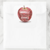 Autocollant de devis motivationnel Apple (Sac)