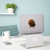 Autocollant de dinde (Ordinateur portable sur le bureau)