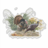 Autocollant de dinde sauvage (Devant)