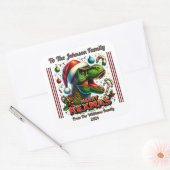 Autocollant de dinosaure pour vacances joyeuses (Enveloppe)