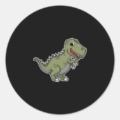 Autocollant de dinosaure T-Rex mignon – Dino de de (Devant)
