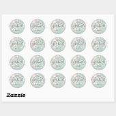 Autocollant de diplômé à monogramme cristal bokeh (Feuille)