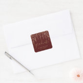 autocollant de diplômé burgundy pailleté de confet (Enveloppe)