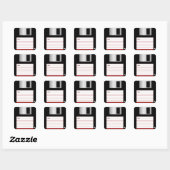 Autocollant de disquette classique 3,5 pouces (rou (Feuille)
