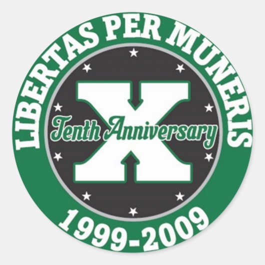 Autocollant de dix ans d'anniversaire de GKMMC (Devant)