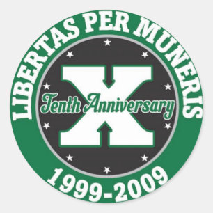 Autocollant de dix ans d'anniversaire de GKMMC