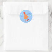 Autocollant de don de livre - fusée (Sac)