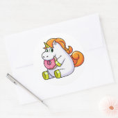 Autocollant de Donut mangeur Unicorne (Enveloppe)