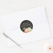 Autocollant de douche de mariage à feuillage print (Enveloppe)