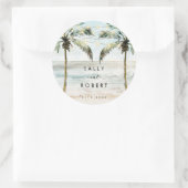 Autocollant de douche de mariage aux palmiers de p (Sac)