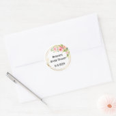 Autocollant de douche de mariée avec texte modifia (Enveloppe)