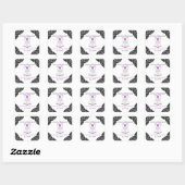 Autocollant de douche en dentelle violette et en d (Feuille)
