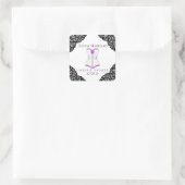 Autocollant de douche en dentelle violette et en d (Sac)