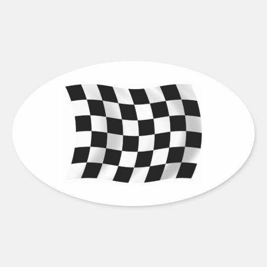 Autocollant de drapeau à damier (Devant)