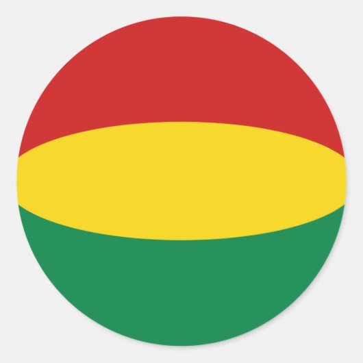 Autocollant de drapeau à objectif fisheye bolivien (Devant)
