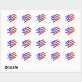 Autocollant de drapeau américain rouge blanc bleu (Feuille)