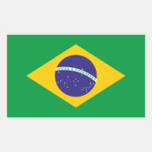 Autocollant de drapeau brésilien classique Bold De (Devant)