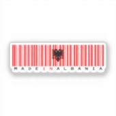 Autocollant de drapeau de code-barres Made in Alba (Recto)