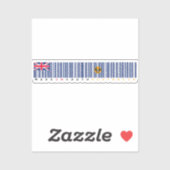 Autocollant de drapeau de code-barres Made in Sout (Feuille)