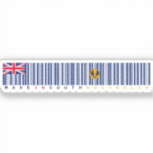 Autocollant de drapeau de code-barres Made in Sout (Recto)