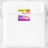 Autocollant de drapeau de fierté lesbienne non bin (Sac)