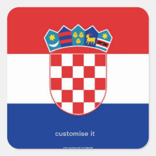 Autocollant de drapeau de la Croatie