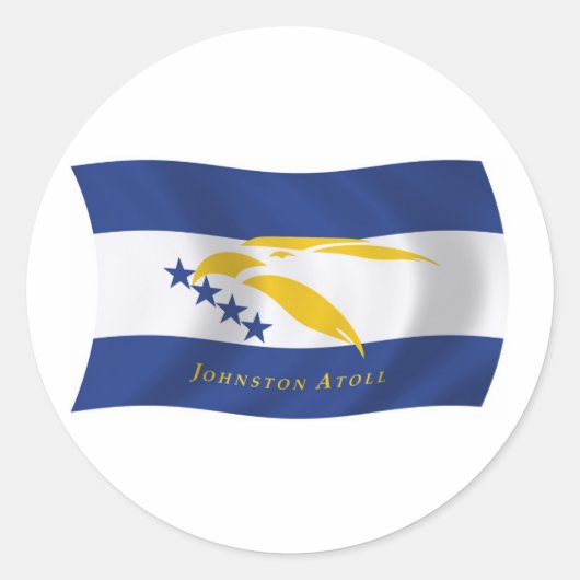 Autocollant de drapeau de l'atoll Johnston (Devant)