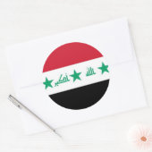 Autocollant de drapeau de l'Irak - customisé (Enveloppe)