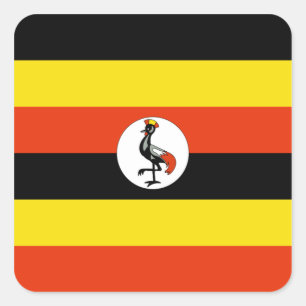 Autocollant de drapeau de l'Ouganda
