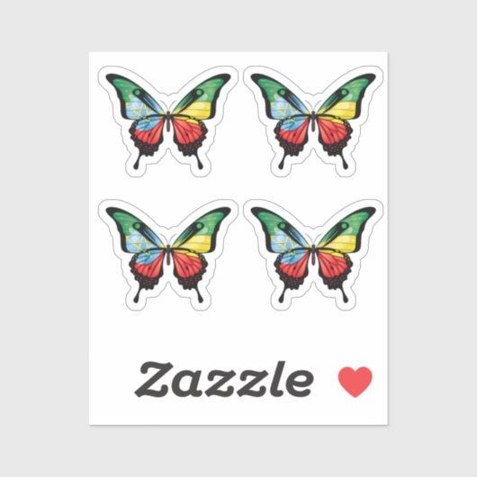 Autocollant de drapeau de papillon de queue d'Ethi (Feuille)