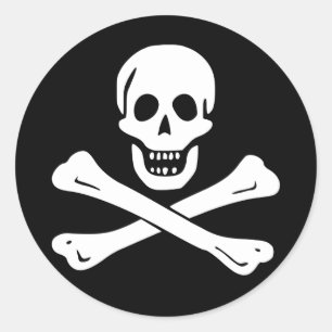 Autocollant de drapeau de pirate de jolly roger