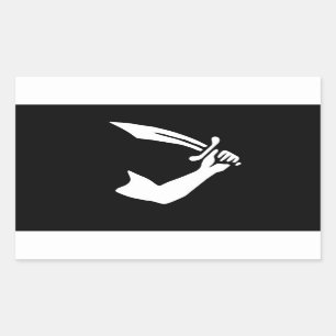 Autocollant de drapeau de pirate de Thomas Tew