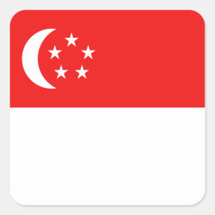 Autocollant de drapeau de Singapour