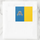 Autocollant de drapeau d'îles de Canary* (Sac)