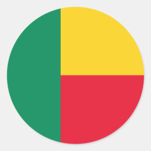Autocollant de drapeau du Bénin