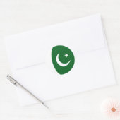 Autocollant de drapeau du Pakistan Fisheye (Enveloppe)