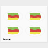 Autocollant de drapeau du peuple Bodo (Feuille)