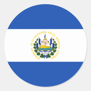 Autocollant de drapeau du Salvador