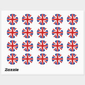 Autocollant de drapeau fisheye britannique (Feuille)