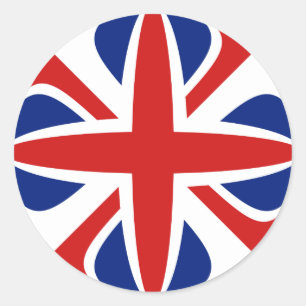 Autocollant de drapeau fisheye britannique