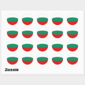 Autocollant de drapeau fisheye Bulgarie (Feuille)