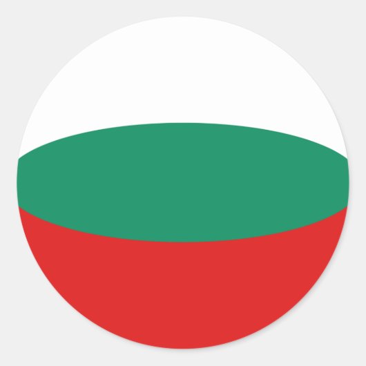 Autocollant de drapeau fisheye Bulgarie (Devant)