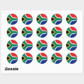 Autocollant de drapeau fisheye d'Afrique du Sud (Feuille)