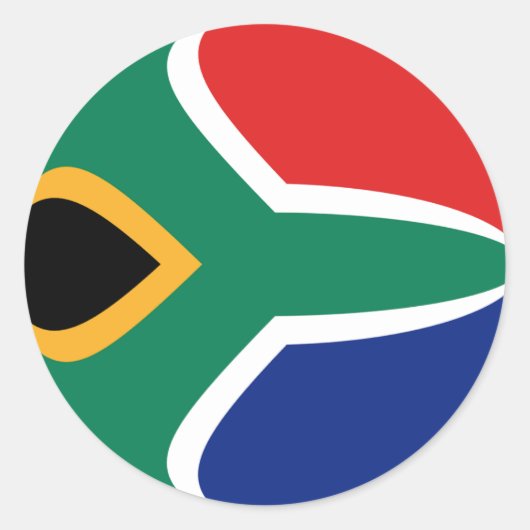 Autocollant de drapeau fisheye d'Afrique du Sud (Devant)