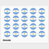 Autocollant de drapeau fisheye d'Argentine (Feuille)