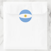 Autocollant de drapeau fisheye d'Argentine (Sac)