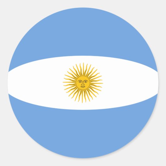 Autocollant de drapeau fisheye d'Argentine (Devant)