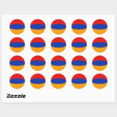Autocollant de drapeau fisheye d'Arménie (Feuille)