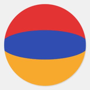 Autocollant de drapeau fisheye d'Arménie
