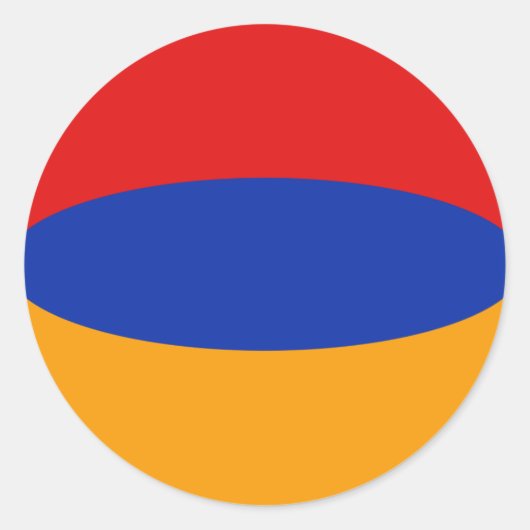 Autocollant de drapeau fisheye d'Arménie (Devant)
